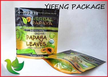 Herbal Powder Plastic Stand Up Pouches , Spice Packaging Bags