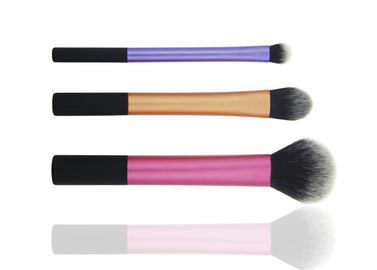 Flat Top Travel Makeup Brush Set / Private Label Makeup Brushes With Portable Pouch