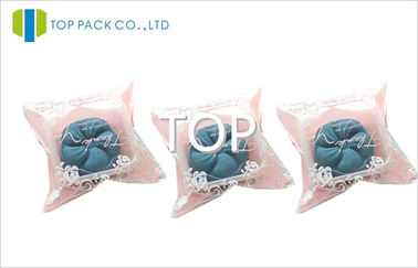 Różowe małe plastikowe torby do wielokrotnego zamykania z przezroczystym okienkiem, opakowanie na przekąskę bez zamka
