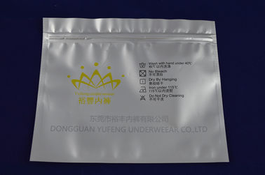 Anti - Static Aluminium Foil Zipper Pouch Packaging / Flat Reclosable Ziplock Bags