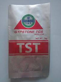 Food grade Laminated Quad Seal Bags for Powder , Flat Bottom Gusseted Poly Bags