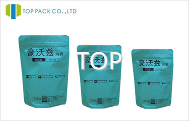 Green Printed Moisture Proof Stand Up Packaging Pouch For Underwear