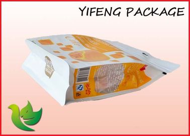 Plastic Lined Paper Flat Bottom Pouch With ZIP Top For Dry Fruit