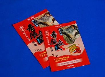 Grip Sealing OPP / PE Recycled Food Pouch Packaging For Fish Customized