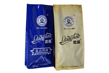 Eco Friendly Coffee Packaging Flat Bottom Pouch / Resealable Stand Up Pouches