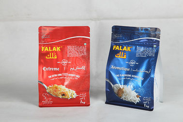 Custom Made Red / Blue Flat Bottom Pouch Dried Food​ Packaging