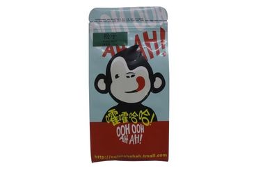 Quad Seal Bags Foil Stand Up Pouches / Custom Coffee Packaging Bags