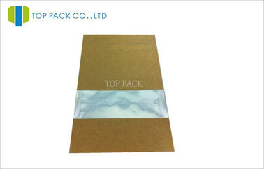 Folia aluminiowa z folii spożywczej Kraft Paper Stand Up Pouch Square Window