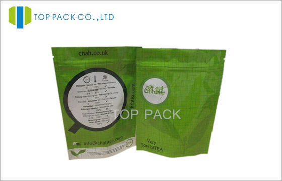 Torebki z zielonej herbaty z tworzywa sztucznego Stand Up 500 Gram z dolnym klinem