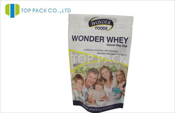 Plastikowa folia 8 uncji Stand Up Food Pouch, Protein Powder Stand Up Packaging Bags