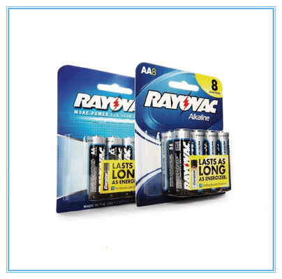 PVC Battey Blister Card Packaging Karta papierowa z 6 w rzędzie