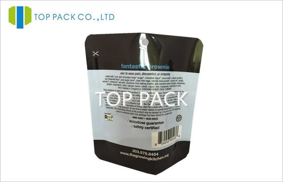1.7oz Black Stand Up Resealable Pouch, 100 Micron Pillow Pouch Opakowanie z otworem
