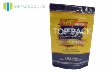 Dostosowane drukowanie Stand Up Pouch Packaging z zamkiem błyskawicznym dla Pet Albumen Powder