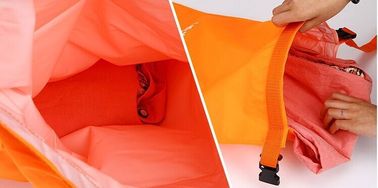 Bright Orange Dry Bag Inflatable Safer Swimmer Buoy For Open Water Swimming