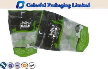 CMYK / Pantone printing stand up zipper pouch bags for cat food , ​250g / 500g