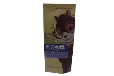 Flexible Dog Food Packaging Quad Seal Pouch with Zipper , Heavy Duty Side Gusset